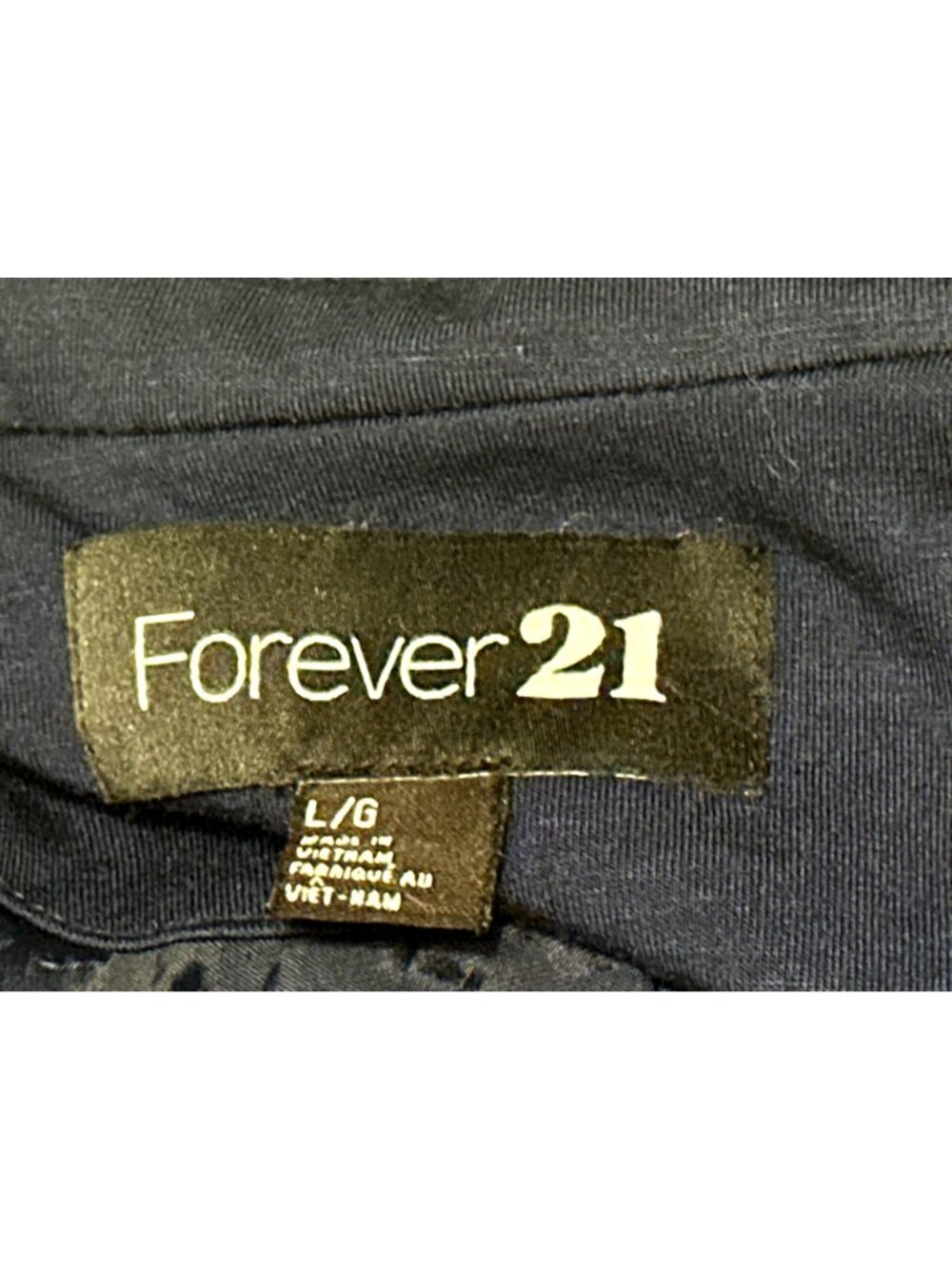 Forever 21 Size Large Navy One Button Blazer Career Office Tailored Polished Set - Picture 6 of 13